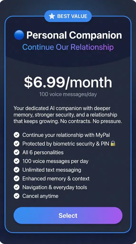Personal Companion - $6.99/month